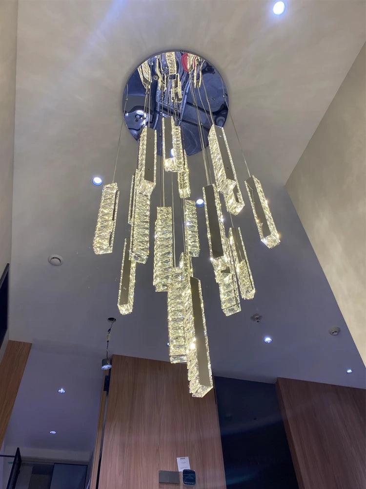 Luminaire Lustre design contemporain en cristal – Référence : Aeliana4830-ILLUMEEN.COM