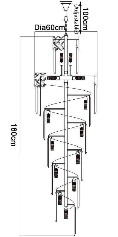 Luminaire Lustre design épuré en cristal – Référence : Elowen8231-ILLUMEEN.COM