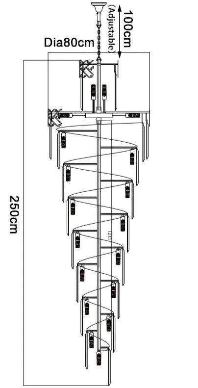 Luminaire Lustre design épuré en cristal – Référence : Elowen8231-ILLUMEEN.COM