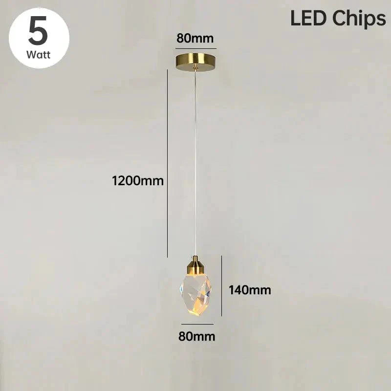 Luminaire Suspension design contemporain en cristal – Référence : Merian4723-ILLUMEEN.COM