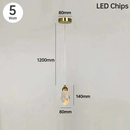 Luminaire Suspension design contemporain en cristal – Référence : Merian4723-ILLUMEEN.COM