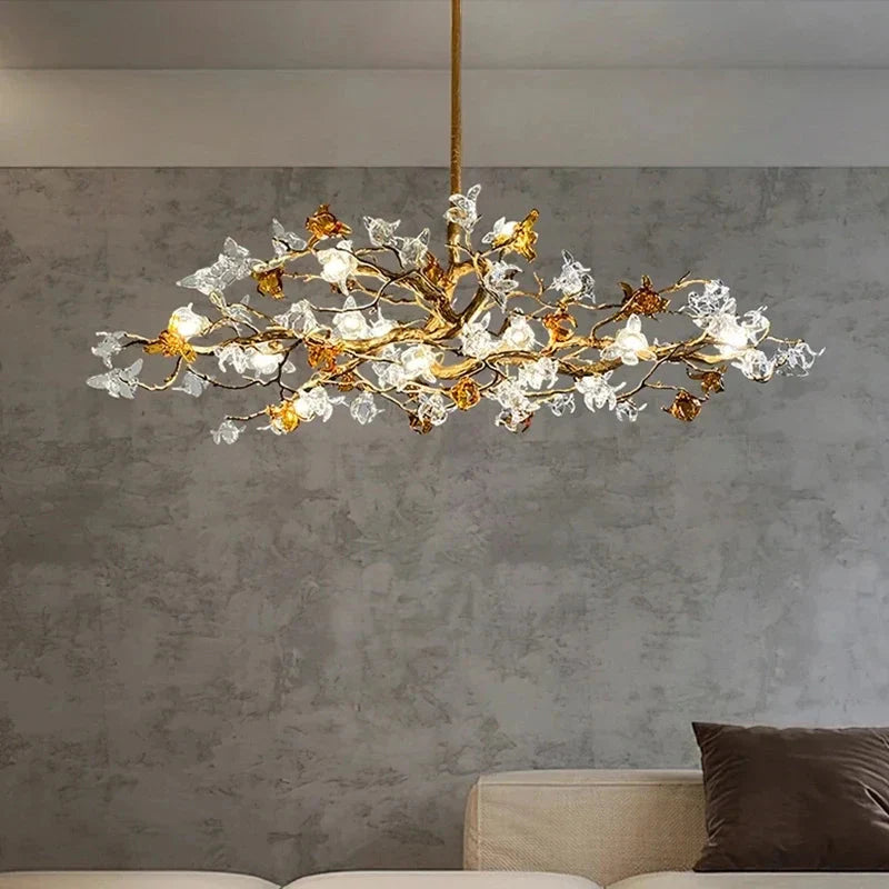 Luminaire Lustre design en cuivre raffiné – Référence : Thalès3021-ILLUMEEN.COM