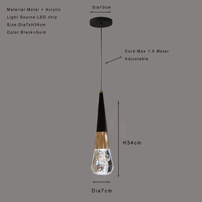 Luminaire Suspension design géométrique noir – Référence : Muriel4723-ILLUMEEN.COM