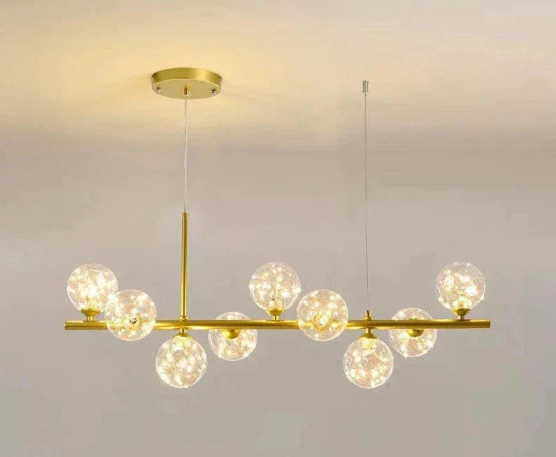 Luminaire Suspension finition en verre transparent – Référence : Isandre1294-ILLUMEEN.COM