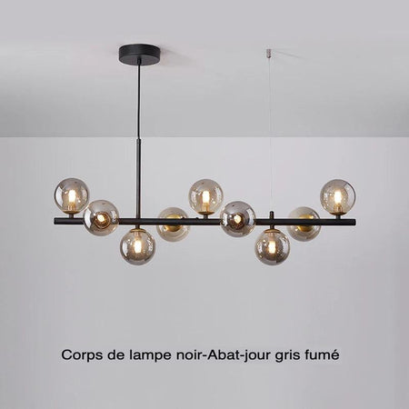 Luminaire Suspension finition en verre transparent – Référence : Isandre1294-ILLUMEEN.COM