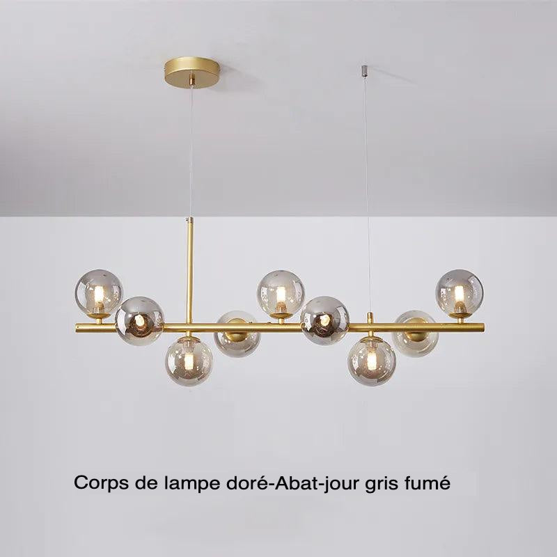 Luminaire Suspension finition en verre transparent – Référence : Isandre1294-ILLUMEEN.COM