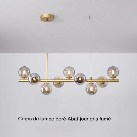 Luminaire Suspension finition en verre transparent – Référence : Isandre1294-ILLUMEEN.COM
