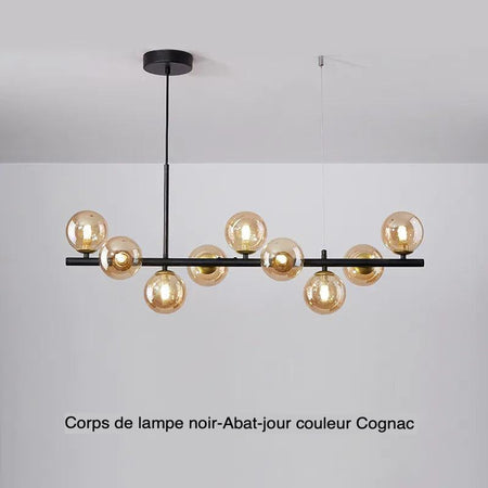 Luminaire Suspension finition en verre transparent – Référence : Isandre1294-ILLUMEEN.COM