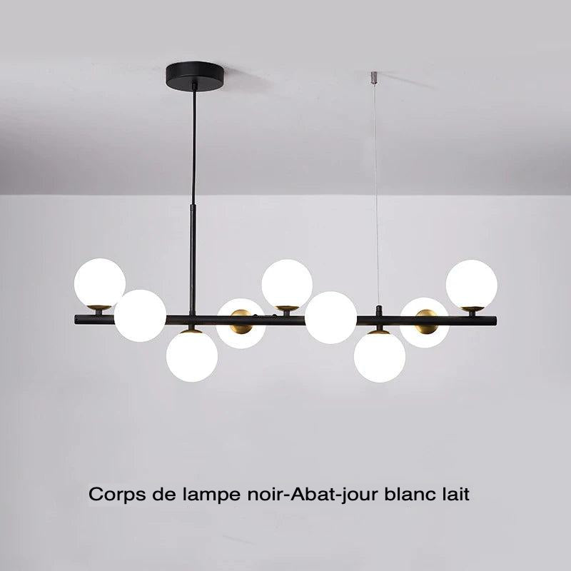Luminaire Suspension finition en verre transparent – Référence : Isandre1294-ILLUMEEN.COM