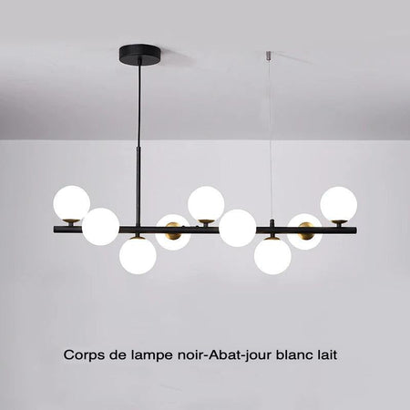 Luminaire Suspension finition en verre transparent – Référence : Isandre1294-ILLUMEEN.COM