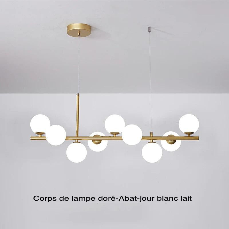Luminaire Suspension finition en verre transparent – Référence : Isandre1294-ILLUMEEN.COM