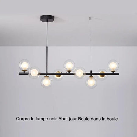 Luminaire Suspension finition en verre transparent – Référence : Isandre1294-ILLUMEEN.COM