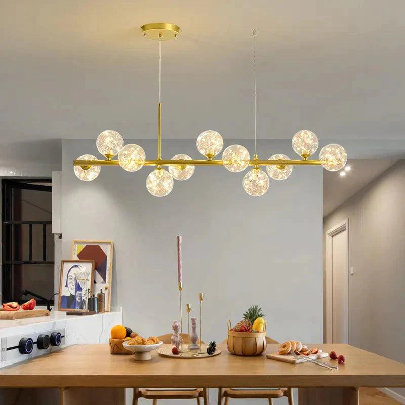 Luminaire Suspension finition en verre transparent – Référence : Isandre1294-ILLUMEEN.COM