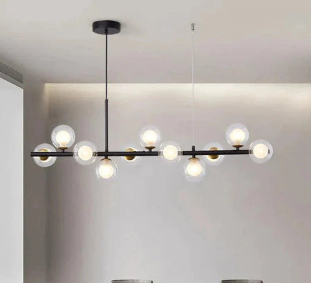 Luminaire Suspension finition en verre transparent – Référence : Isandre1294-ILLUMEEN.COM