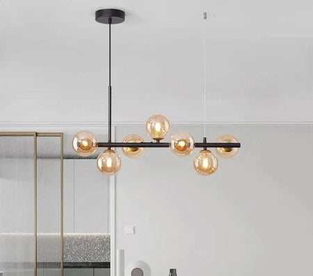 Luminaire Suspension finition en verre transparent – Référence : Isandre1294-ILLUMEEN.COM