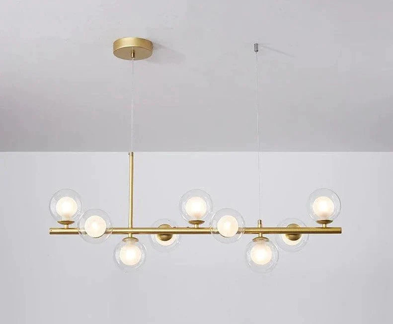 Luminaire Suspension finition en verre transparent – Référence : Isandre1294-ILLUMEEN.COM