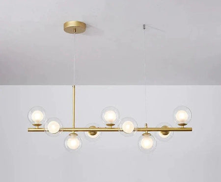 Luminaire Suspension finition en verre transparent – Référence : Isandre1294-ILLUMEEN.COM