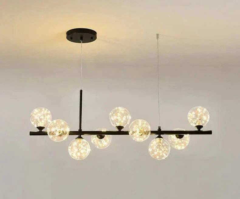 Luminaire Suspension finition en verre transparent – Référence : Isandre1294-ILLUMEEN.COM