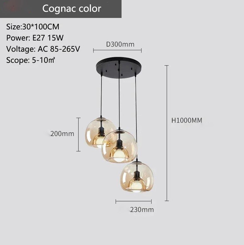 Luminaire Suspension fer forgé et verre fumé – Référence : Naël4723-ILLUMEEN.COM