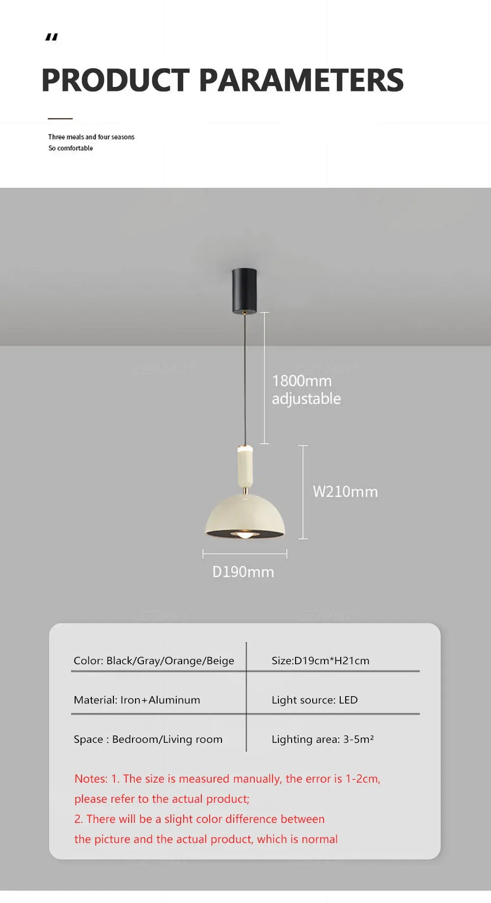 Luminaire Suspension fer nordique élégant – Référence : Myrtille4932-ILLUMEEN.COM