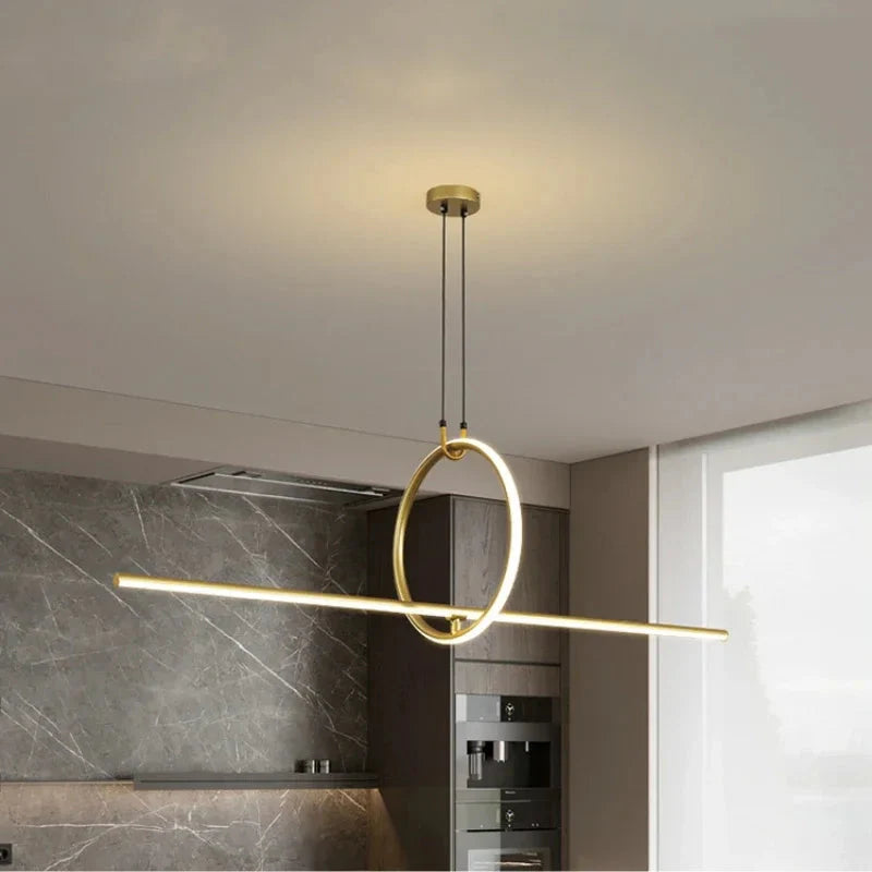 Luminaire Suspension design géométrique en laiton – Référence : Marisol5823-ILLUMEEN.COM