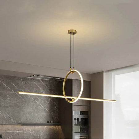 Luminaire Suspension design géométrique en laiton – Référence : Marisol5823-ILLUMEEN.COM