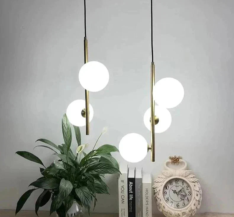 Luminaire Suspension design épuré laiton – Référence : Loriane4528-ILLUMEEN.COM