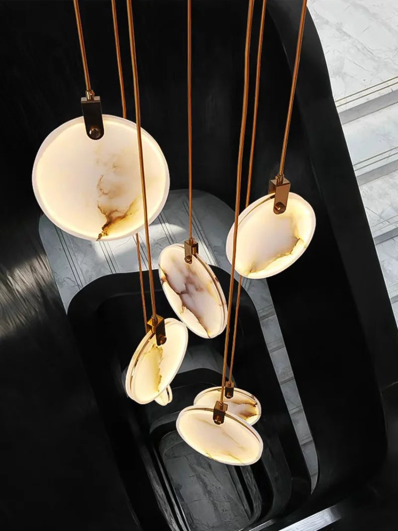 Luminaire Suspension design innovant marbré – Référence : Calixte4927-ILLUMEEN.COM