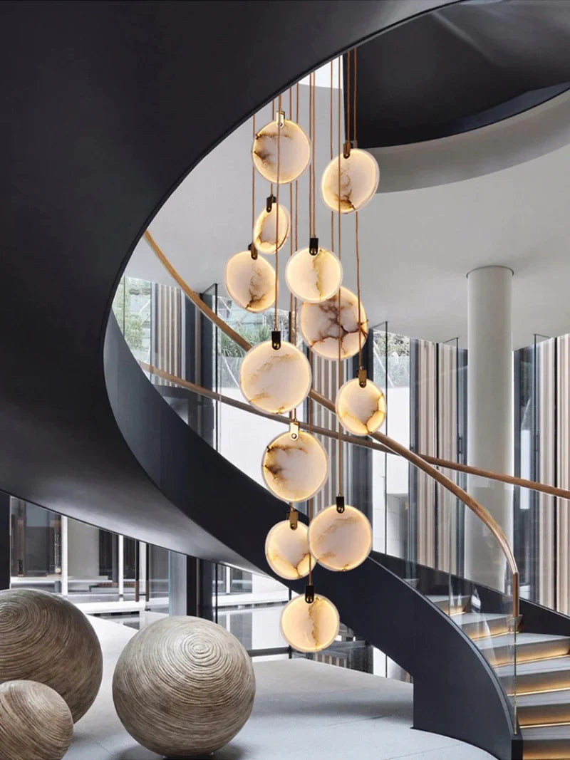 Luminaire Suspension design innovant marbré – Référence : Calixte4927-ILLUMEEN.COM