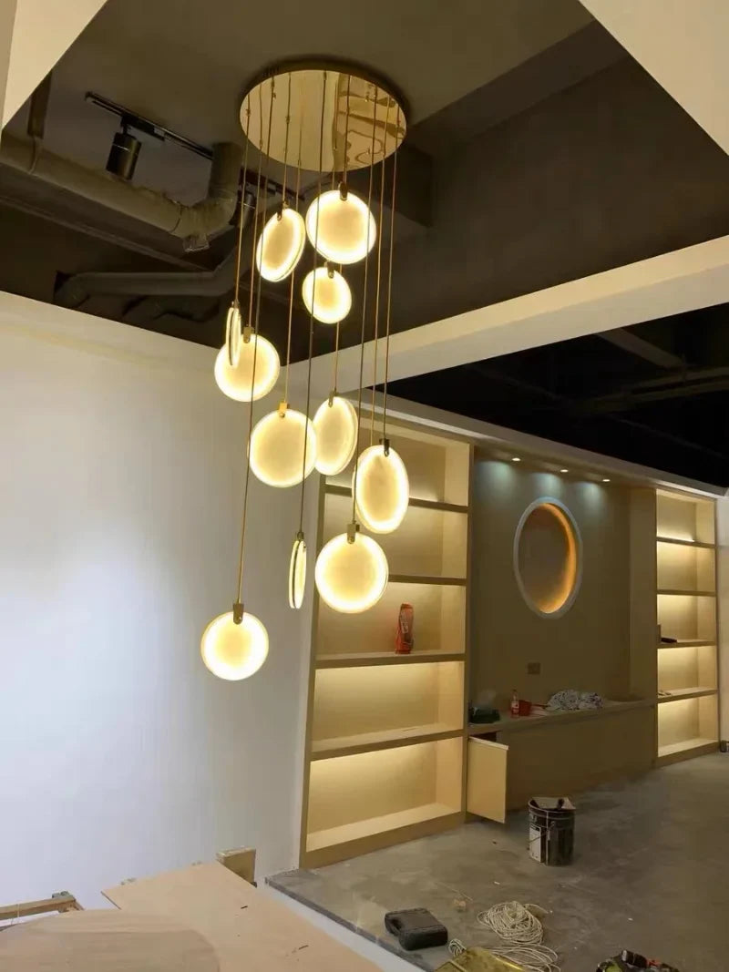 Luminaire Suspension design innovant marbré – Référence : Calixte4927-ILLUMEEN.COM