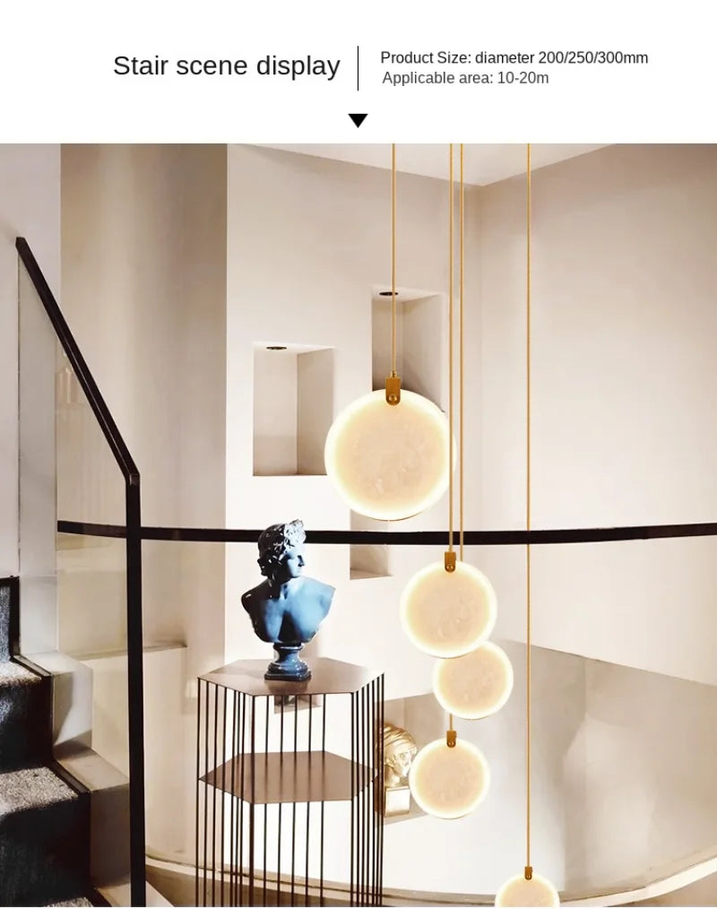 Luminaire Suspension design innovant marbré – Référence : Calixte4927-ILLUMEEN.COM