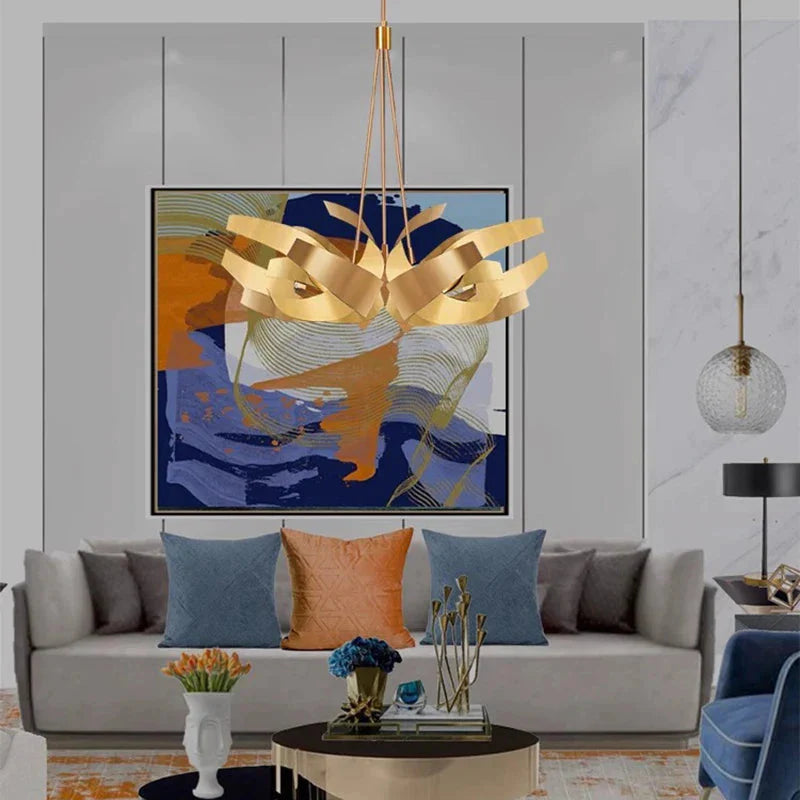 Luminaire Suspension métal tricolore moderne – Référence : Aurélie5642-ILLUMEEN.COM