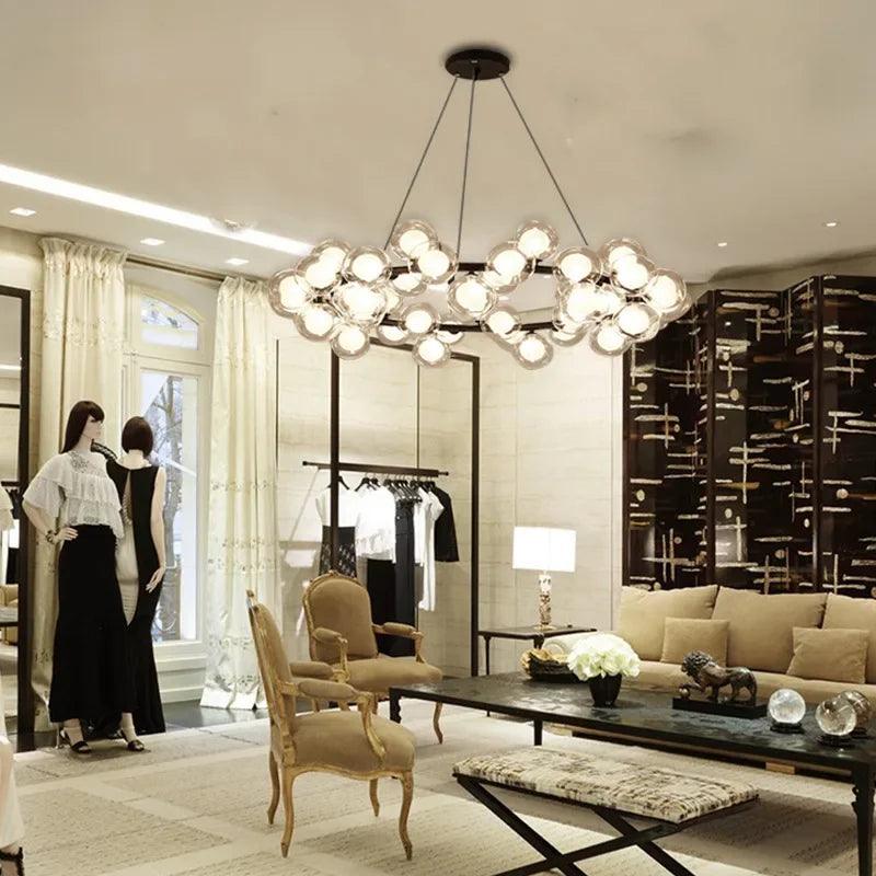 Luminaire Suspension finition brillante or – Référence : Malin6372-ILLUMEEN.COM