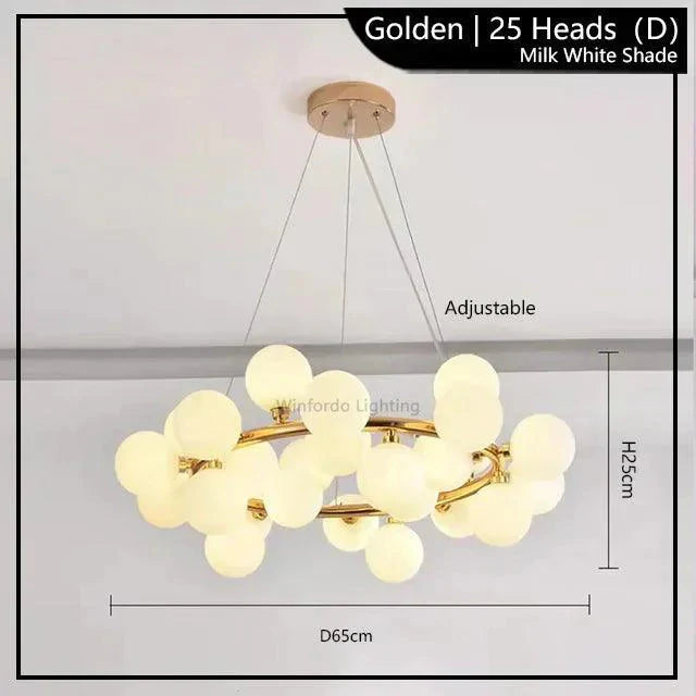 Luminaire Suspension finition brillante or – Référence : Malin6372-ILLUMEEN.COM
