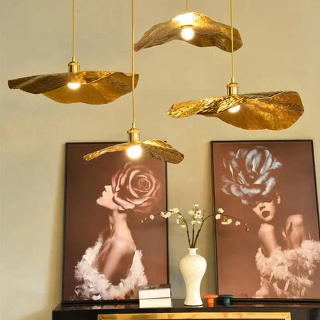 Luminaire Suspension design inspiré feuille de lotus – Référence : Alysia4823-ILLUMEEN.COM