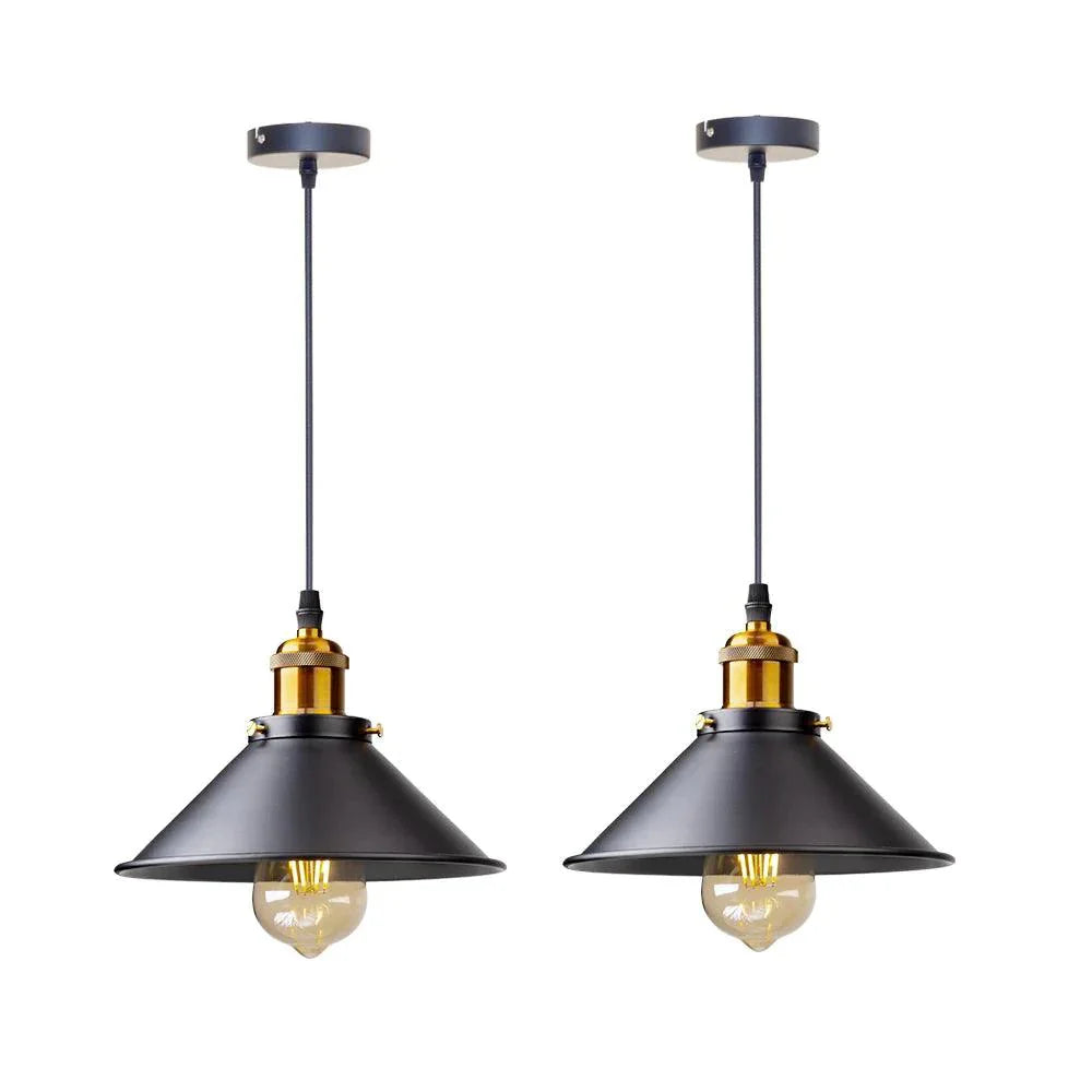 Luminaire Suspension abat-jour en métal noir – Référence : Thélio5623-ILLUMEEN.COM