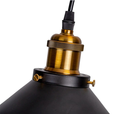 Luminaire Suspension abat-jour en métal noir – Référence : Thélio5623-ILLUMEEN.COM