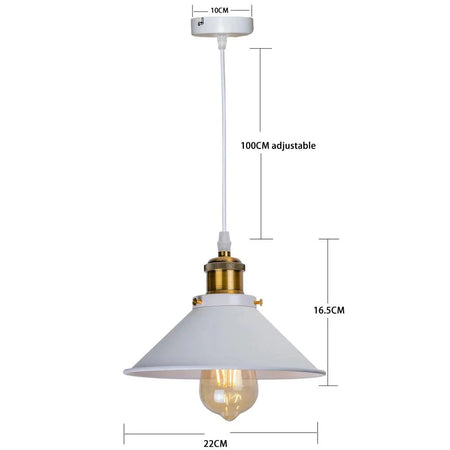 Luminaire Suspension abat-jour en métal noir – Référence : Thélio5623-ILLUMEEN.COM