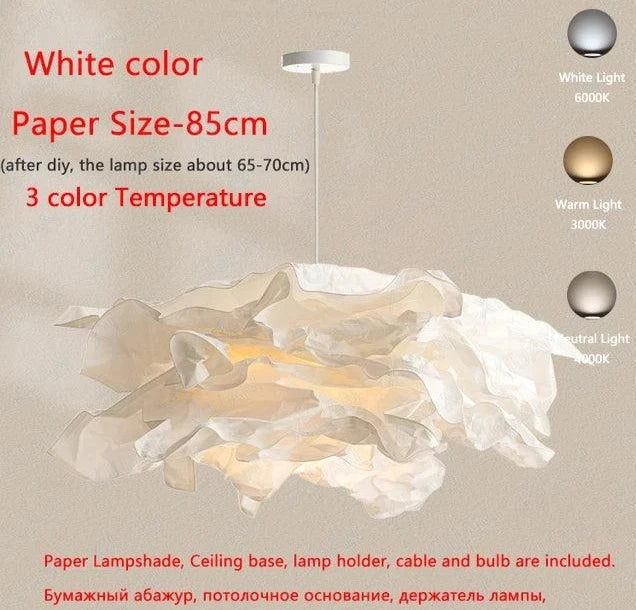 Luminaire Suspension design contemporain en papier – Référence : Nélis4723-ILLUMEEN.COM