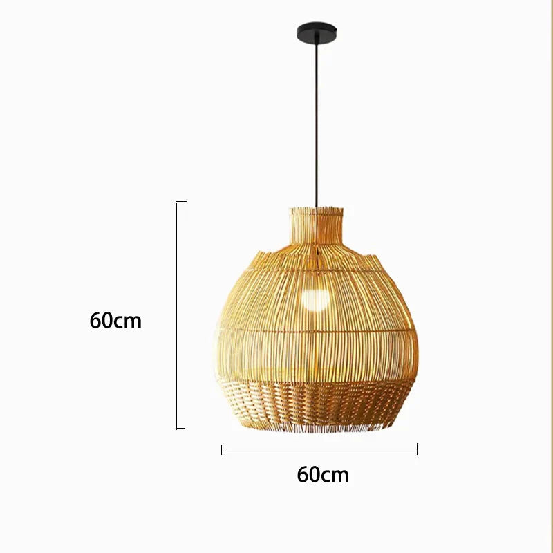 Luminaire Suspension finition en rotin naturel – Référence : Malina4523-ILLUMEEN.COM