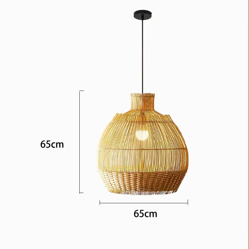 Luminaire Suspension finition en rotin naturel – Référence : Malina4523-ILLUMEEN.COM