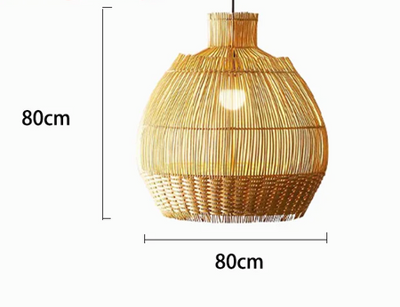 Luminaire Suspension finition en rotin naturel – Référence : Malina4523-ILLUMEEN.COM