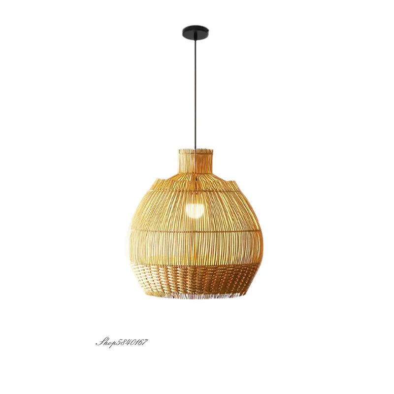Luminaire Suspension finition en rotin naturel – Référence : Malina4523-ILLUMEEN.COM