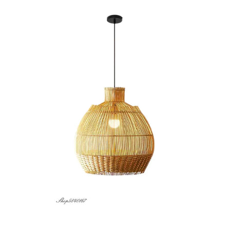 Luminaire Suspension finition en rotin naturel – Référence : Malina4523-ILLUMEEN.COM