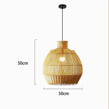 Luminaire Suspension finition en rotin naturel – Référence : Malina4523-ILLUMEEN.COM