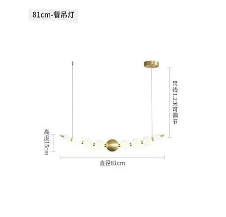 Luminaire Suspension sphères opalines élégantes – Référence : Mariel3485-ILLUMEEN.COM