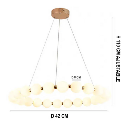Luminaire Suspension sphères opalines élégantes – Référence : Mariel3485-ILLUMEEN.COM