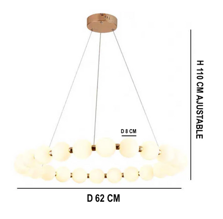 Luminaire Suspension sphères opalines élégantes – Référence : Mariel3485-ILLUMEEN.COM