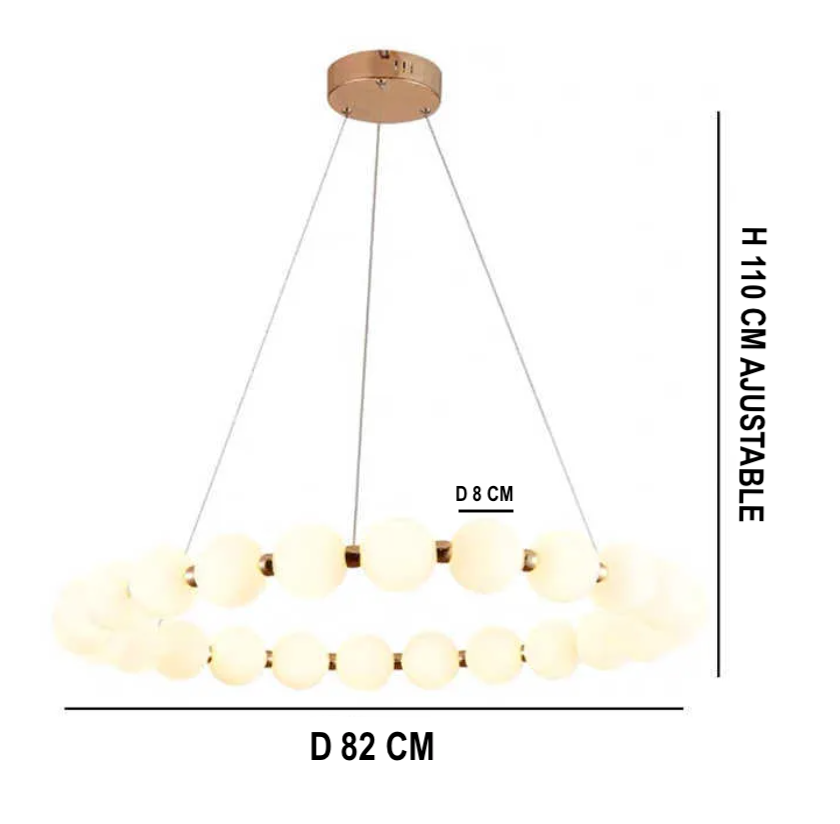 Luminaire Suspension sphères opalines élégantes – Référence : Mariel3485-ILLUMEEN.COM