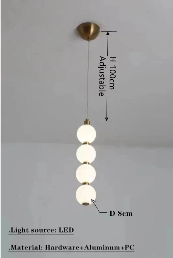 Luminaire Suspension sphères opalines élégantes – Référence : Mariel3485-ILLUMEEN.COM
